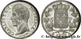 CHARLES X
Type : 5 francs Charles X 2e type, tranche en relief 
Date : 1830 
Mint name / Town : Paris 
Quantity minted : 4.003 
Metal : silver 
Milles...