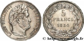 LOUIS-PHILIPPE I
Type : 5 francs IIe type Domard 
Date : 1834 
Mint name / Town : Perpignan 
Quantity minted : 981517 
Metal : silver 
Millesimal fine...