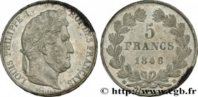 LOUIS-PHILIPPE I
Type : 5 francs IIIe type Domard 
Date : 1846 
Mint name / Town : Strasbourg 
Quantity minted : 810.013 
Metal : silver 
Diameter : 3...