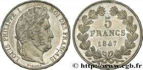 LOUIS-PHILIPPE I
Type : 5 francs IIIe type Domard 
Date : 1847 
Mint name / Town : Paris 
Quantity minted : 12.617.926 
Metal : silver 
Millesimal fin...