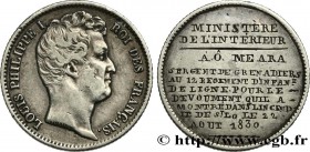 LOUIS-PHILIPPE I
Type : 1 franc Louis-Philippe, tête nue, transformée en médaille commémorative 
Date : n.d. 
Metal : silver 
Millesimal fineness : 90...