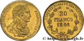 II REPUBLIC
Type : Concours de 20 francs, essai en Laiton de Montagny, buste habillé 
Date : 1848 
Mint name / Town : Paris 
Quantity minted : --- 
Me...