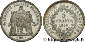 II REPUBLIC
Type : 5 francs Hercule, IIe République 
Date : 1849 
Mint name / Town : Paris 
Quantity minted : 29130599 
Metal : silver 
Millesimal fin...