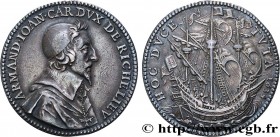 CARDINAL ARMAND JEAN DU PLESSIS, DUKE OF RICHELIEU
Type : CARDINAL DE RICHELIEU 
Date : 1634 
Metal : silver 
Diameter : 27  mm
Orientation dies : 6  ...