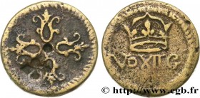LOUIS XIII
Type : Poids monétaire pour le demi-franc de forme circulaire 
Date : n.d. 
Metal : brass 
Diameter : 19  mm
Orientation dies : 11  h.
Weig...