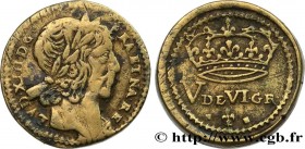 LOUIS XIII
Type : Poids monétaire pour le louis de Louis XIII (à partir de 1640) 
Date : n.d. 
Metal : brass 
Diameter : 19  mm
Orientation dies : 3  ...