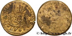 LOUIS XV THE BELOVED
Type : Poids monétaire pour le louis d’or dit “Mirliton” 
Date : n.d. 
Metal : brass 
Diameter : 21  mm
Orientation dies : 12  h....