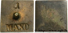 GERMANY - COIN WEIGHT
Type : Poids monétaire avec boule de préhension pour 1 MAXD 
Date : n.d. 
Metal : copper 
Diameter : 15  mm
Orientation dies : 1...