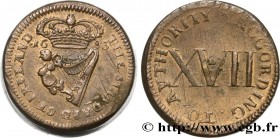 ENGLAND AND IRELAND (KINGDOM)
Type : Poids monétaire pour le Crown 
Date : 1683 
Metal : brass 
Diameter : 26,5  mm
Orientation dies : 7  h.
Weight : ...