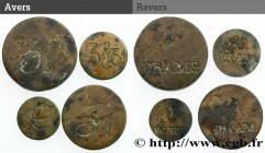 ENGLAND - COIN WEIGHT
Type : Lot de quatre poids d’apothicaire 
Date : (XVe-XVIe siècles) 
Date : n.d. 
Metal : brass 
Orientation dies : 12  h.
Weigh...