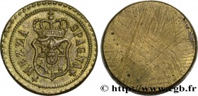 SPAIN (KINGDOM OF) - MONETARY WEIGHT
Type : Poids monétaire pour le 4 Reales 
Date : (XVIIIe siècle) 
Date : n.d. 
Metal : brass 
Diameter : 26  mm
Or...