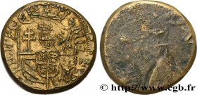 ITALY - DUCHY OF MILAN - PHILIP II OF SPAIN
Type : Poids monétaire pour le demi-scudo 
Date : n.d. 
Metal : brass 
Diameter : 25  mm
Orientation dies ...