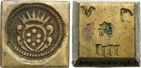 ITALY - FLORENCE - MONETARY WEIGHT
Type : Poids monétaire pour le pistole 
Date : (après 1253) 
Date : n.d. 
Metal : brass 
Diameter : 14  mm
Weight :...