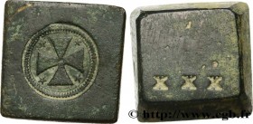 ITALY - GENOA - MONETARY WEIGHT
Type : Poids monétaire pour l’écu de Gênes 
Date : (1720) 
Date : n.d. 
Metal : brass 
Diameter : 22  mm
Weight : 37,8...