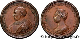 LORRAINE - GENTRY AND TOWNS
Type : Médaille, Antoine et Marie de Vaudémont, par Ferdinand de Saint-Urbain 
Date : (1400/1458) 
Metal : bronze 
Diamete...