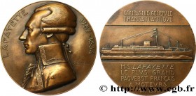 III REPUBLIC
Type : Médaille, Paquebot M. S. Lafayette 
Date : (1930) 
Metal : bronze 
Diameter : 68,5  mm
Engraver : Delannoy 
Weight : 147,6  g.
Edg...