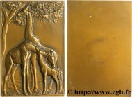 PROVISIONAL GOVERNEMENT OF THE FRENCH REPUBLIC
Type : Plaquette animalière - Girafes 
Date : 1946 
Metal : bronze 
Diameter : 75  mm
Engraver : Thenot...