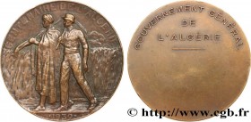 ALGERIA - THIRD REPUBLIC
Type : Médaille, Centenaire de l’Algérie 
Date : 1930 
Metal : bronze 
Diameter : 60  mm
Weight : 89,7  g.
Edge : lisse + poi...