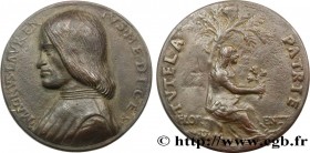ITALY
Type : Médaille, Laurent le Magnifique 
Date : n.d. 
Metal : bronze 
Diameter : 85,5  mm
Engraver : Niccolò Fiorentino 
Weight : 277,2  g.
Edge ...