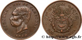 CAMBODIA
Type : 10 Centimes Norodom Ier 
Date : 1860 
Mint name / Town : Bruxelles (?) 
Quantity minted : - 
Metal : bronze 
Diameter : 30  mm
Orienta...
