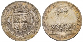 Jeton, 1692, États de Bourgogne, Guerre de la Ligue d'Augsbourg, AG 8.68 g.
ttb