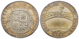 Jeton, États de Bourgogne, Jeton AR 28, naissance du petit-fils de Louis XIV 1682, AG 7.80 g.
Font.38 - F.9816 
Rare en argent. Superbe et magnifique ...