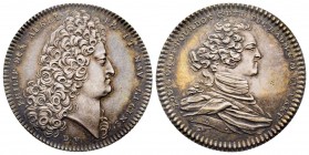 Jeton, Louis-Charles de Bourbon et Philippe II duc d'Orléans, AG 9.22 g.
Superbe