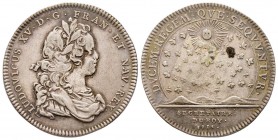 Louis XV, Jeton, Secrétaire du roi, 1715, AG 7.79 g.
F.325 
TTB-SUP