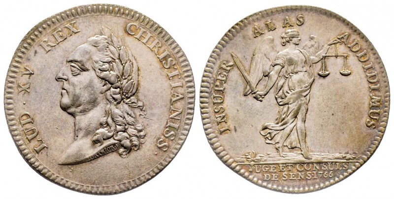Jeton, 1750, Louis XVI, AG 8.54 g.
Avers : LUD.XVI.REX.CHRISTIANISS 
Revers : IN...
