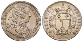 Jeton, ND, Louis XV, Duvivier, Ville d'Angers, AG 5.84 g.
F.8529 
Superbe