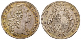 Jeton, Bretagne, 1742, Armes de France et de Bretagne, AG 5.91 g.
F. 8755
presque Superbe