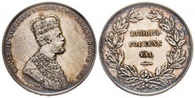 Sweden, Médaille de Coronoation, Oskar II., 1872-1905, AG 12.79 g.
Superbe
