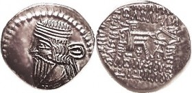 PARTHIA, Vologases III (or Pakorus I), Drachm, Sel. 78.5 (archer's seat shown as line), Choice EF, obv centered sl low as usual, quite sharply struck ...