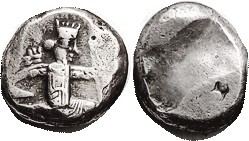 PERSIA, Siglos, 485-420 BC, King rt with dagger & bow/ punch, S4683 (£85); F-VF,...