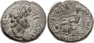 R NERO, Anazarbus, Æ17, Boule std l, dropping pellet into voting urn, without be...