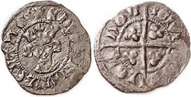 Edward III, 1327-77, Ar Halfpenny, London, S1540; VF, somewhat crude strike with some lgnd wkness, portrait reasonably clear. Deeply toned. Scarce! (A...