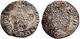 Charles I, Ar Halfgroat, Bust l./shield, S2816, mm tun; F-VF, somewhat uneven strike, not quite flat, medium tone. Portrait fairly clear. Actually muc...