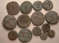 GREEK coins, 14 asstd, low grade, unidentified & probably not identifiable except by clairvoyance.
