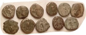 PARTHIA, Meherdates, Usurper 49-50 AD, new attribution for the former Vonones II, Æ Chalkos, Facing bust/deity in portico, Sellw. 67.4; LOT of 11 piec...