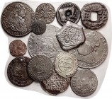 COPIES, replicas, etc, of early & a few ancient coins, 14 diff, 2 crown size, not deceptive.