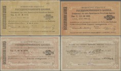 Armenia: 100 and 2x 250 Rubles ND(1920), P.22-24 in F- to VF condition. (3 pcs.)
 [taxed under margin system]