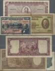 Chile: Nice set with 3 banknotes Republica de Chile 1 Peso 1919 P.15b (F), Banco Central de Chile 1000 Pesos 1947 P.107 (F-) and 5000 Francs ND(1947-5...
