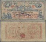 Colombia: Banco Nacional de la República de Colombia 50 Pesos 1919, P.279, still nice with a few rusty spots and minor margin splits. Condition: F. Ve...