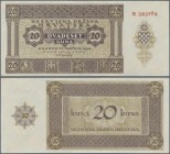 Croatia: 20 Kuna 1944 unissued, P.9a with single letter prefix in UNC condition.
 [plus 19 % VAT]