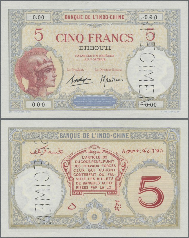 Djibouti: Banque de l'Indo-Chine – DJIBOUTI / French Somaliland 5 Francs ND(1928...