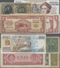 Dominican Republic: Very nice set with 5 banknotes comprising for the Banco Central de la República Dominicana 1 Peso ND(1961) P.91 (VF), 10 Pesos ND(...