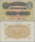 East Africa: 20 Shillings = 1 Pound 1955 QEII portrait P. 35, unfolded, condition: aUNC.
 [plus 19 % VAT]