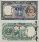 Egypt: National Bank of Egypt 1 Pound dated 23rd April 1930 SPECIMEN, P.22s, first issue of this series with red overprint and perforation ”Cancelled”...