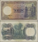 Egypt: National Bank of Egypt 10 Pounds 11th November 1947, signature: Leith-Ross, P.23c, tiny margin splits and several folds, Condition: F/F-.
 [ta...