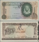 Egypt: National Bank of Egypt 10 Pounds (1961-65) SPECIMEN, P.41s, with black overprint and perforation ”Cancelled” in English, French, Greek and Arab...